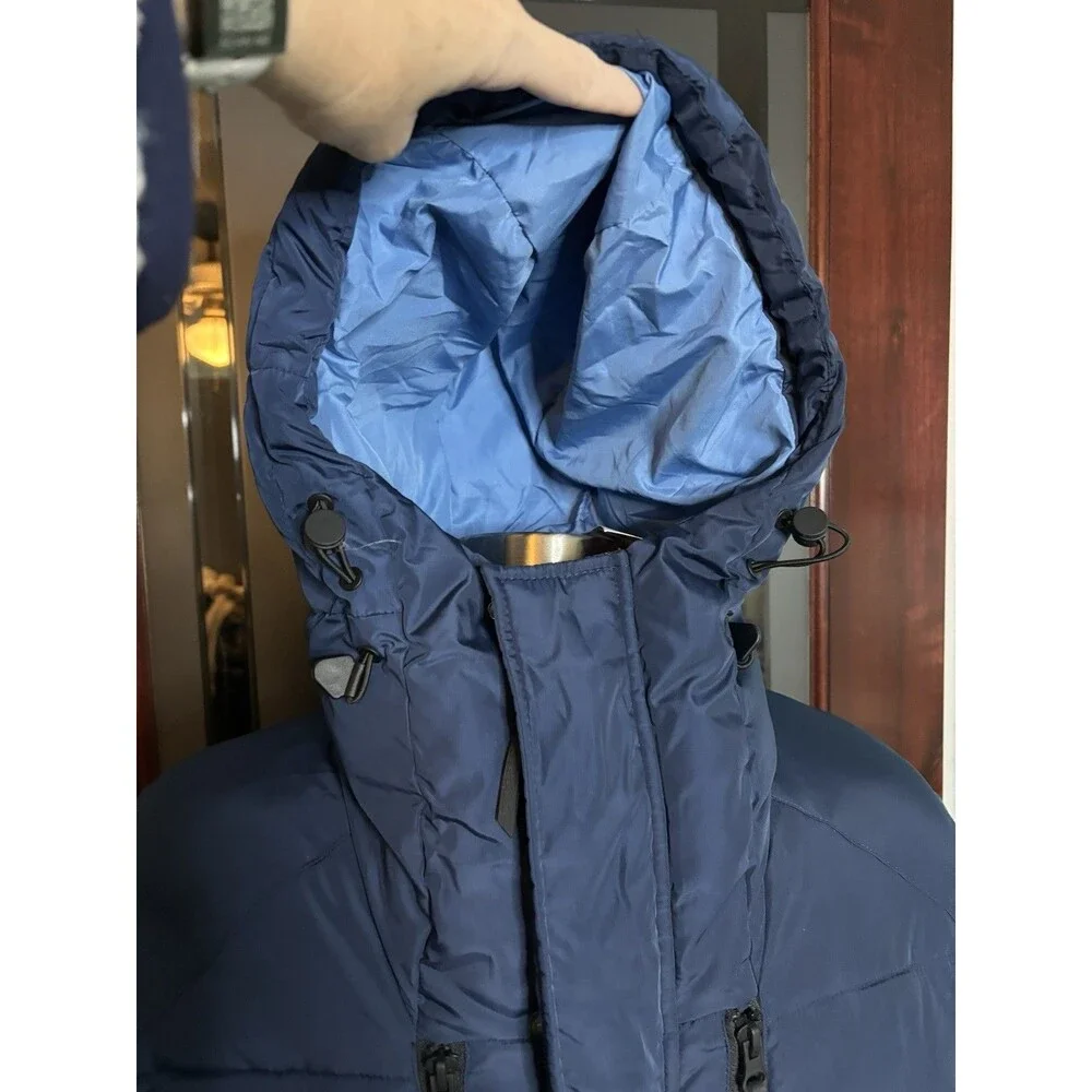 LUXURY Designer Robert Graham Blue Quilted Parka Puffer Jacket Sz Small  $498